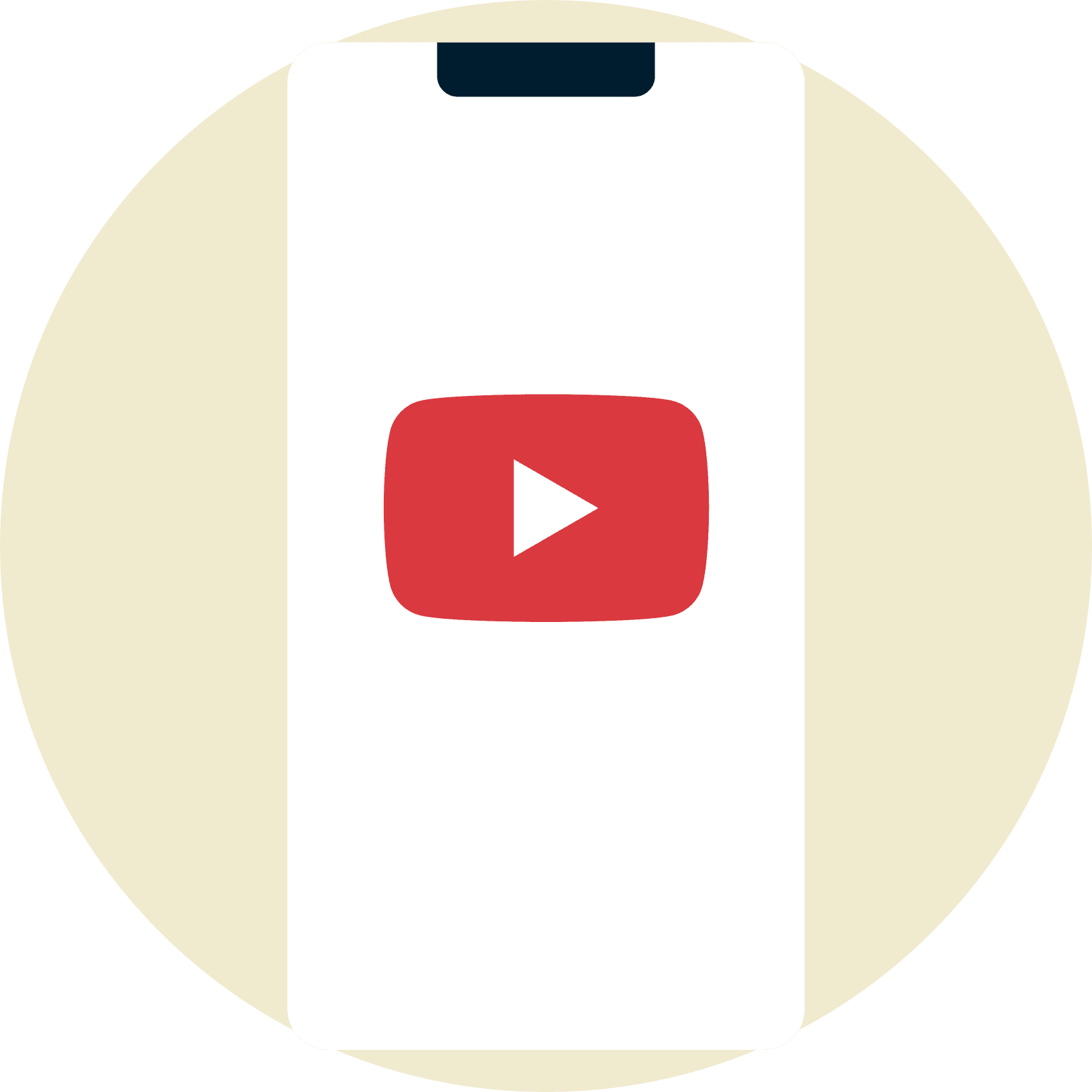 YouTube-logo mobiililaitteessa.