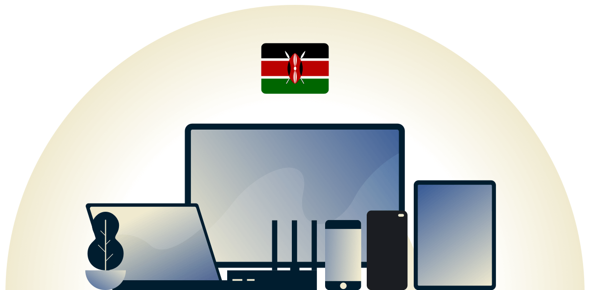 Unser Kenia-VPN schützt eine Vielzahl von Geräten.